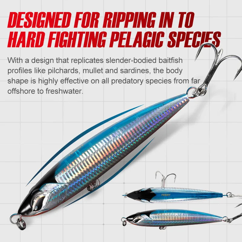 HookUpCo. Big Pencil Stickbait for Trolling Fishing - HookUpCo.