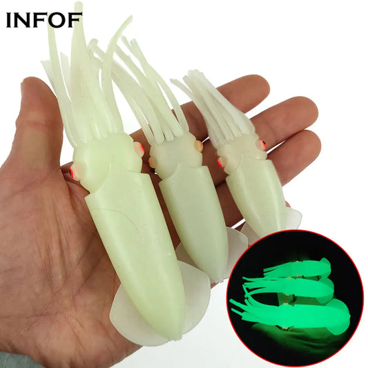 HookUpCo. Luminous Squid Lures - 10 Pack