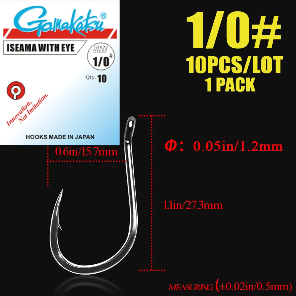 HookUpCo. High Carbon Steel Fishing Hooks 10pcs - HookUpCo.