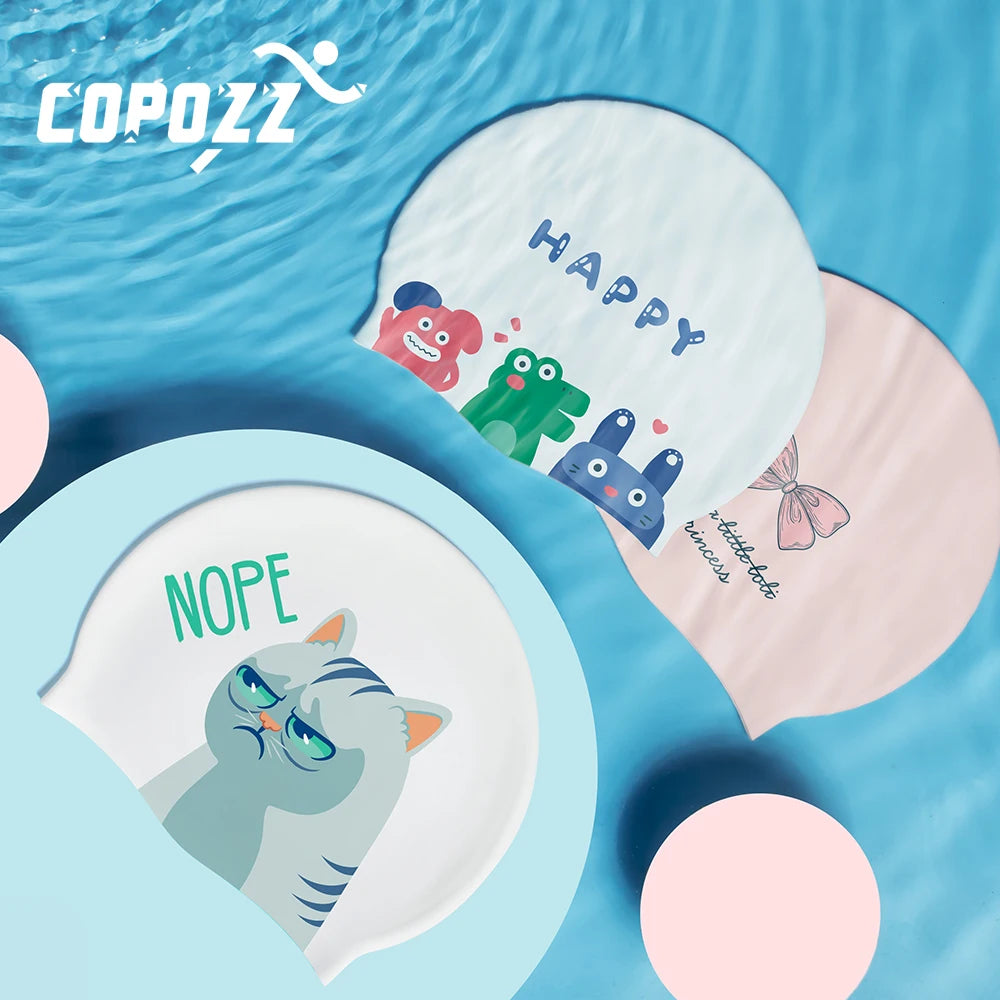 HookUpCo. Waterproof Swim Cap for Long Hair