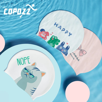 HookUpCo. Waterproof Swim Cap for Long Hair