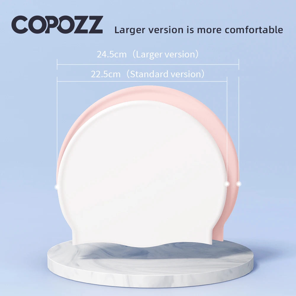 HookUpCo. Waterproof Swim Cap for Long Hair