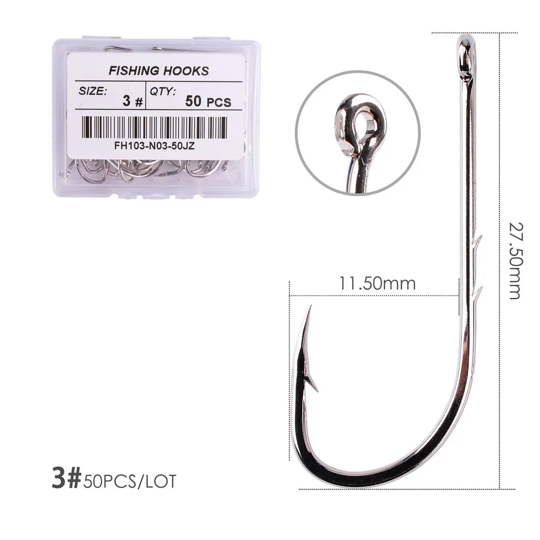 HookUpCo. Barbed Fishing Hooks Set for Carp - HookUpCo.