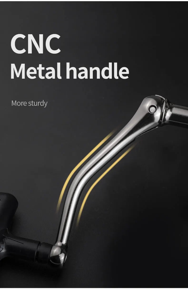 Close-up of CNC metal handle with sleek, durable design against a black background