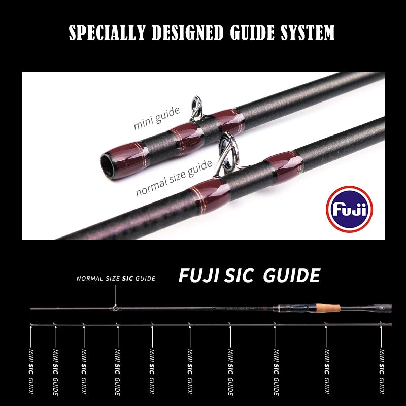 HookUpCo. Kyorim Carbon Bass Rod with Fuji Guides - HookUpCo.
