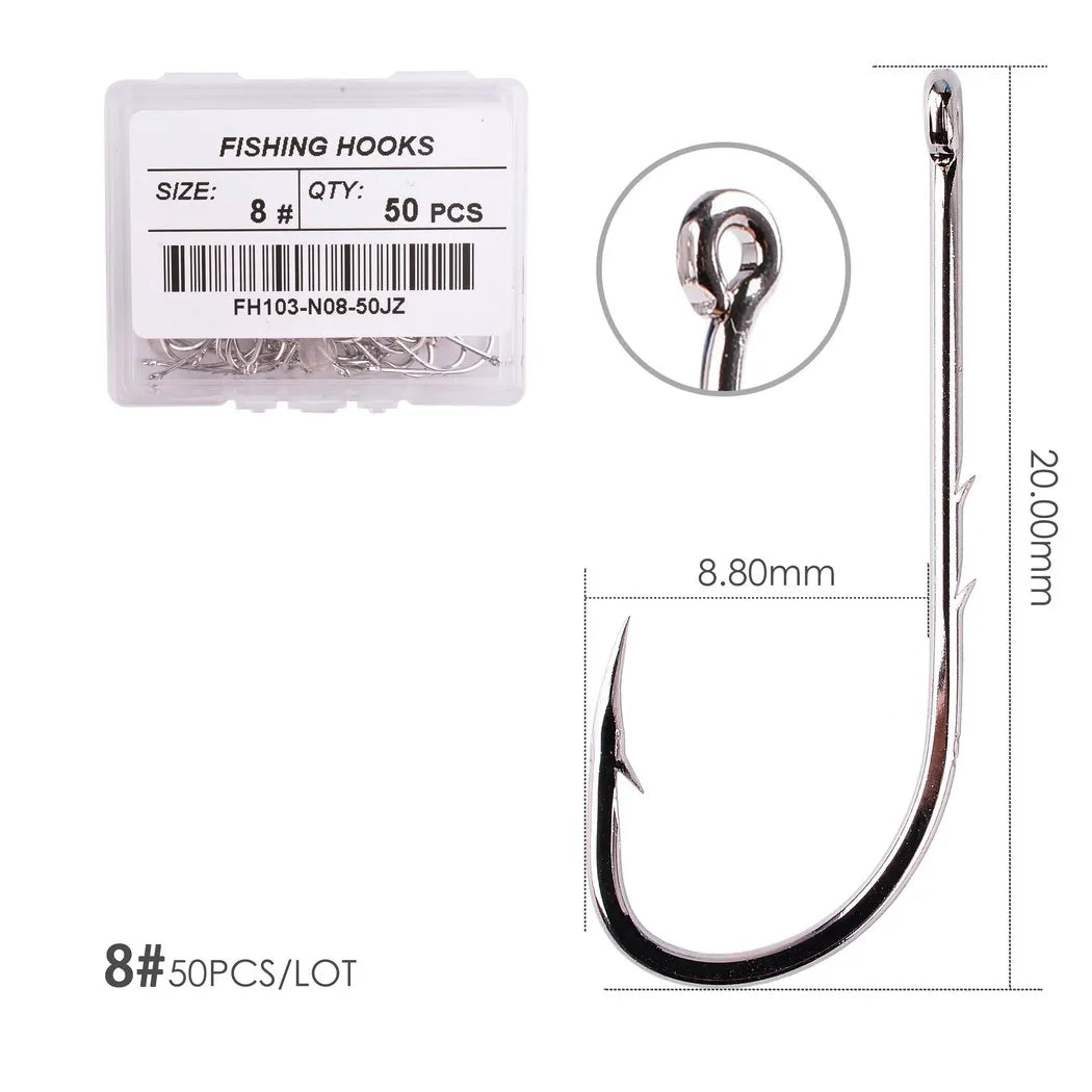 HookUpCo. Barbed Fishing Hooks Set for Carp - HookUpCo.