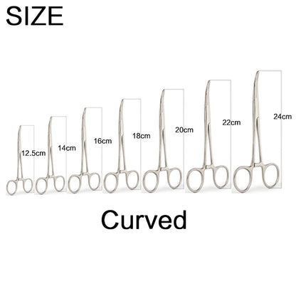Fishing Plier Scissors with Curved Tip Clamps - HookUpCo.