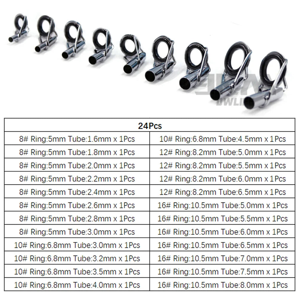 Stainless Steel Fishing Rod Repair Kit 230Pcs