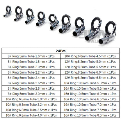 Stainless Steel Fishing Rod Repair Kit 230Pcs