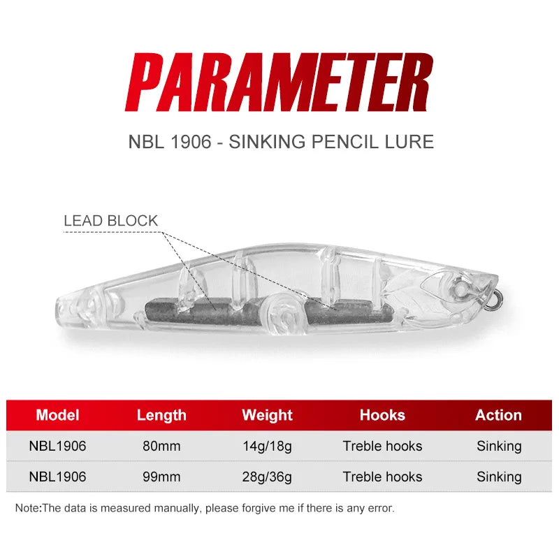 Precision Sinking Fishing Lures for Bass Fishing