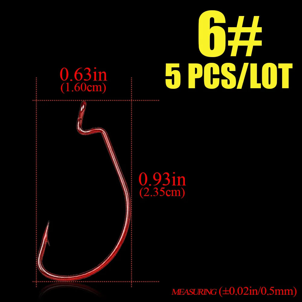 HookUpCo. High Carbon Steel Crank Worm Hooks - HookUpCo.
