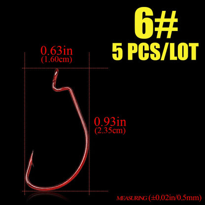 HookUpCo. High Carbon Steel Crank Worm Hooks - HookUpCo.