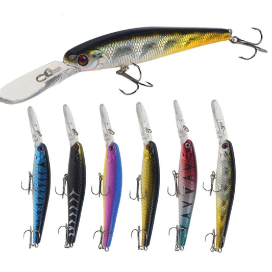 HookUpCo. 12.5cm Floating Minnow Fishing Lure for Bass Tackle