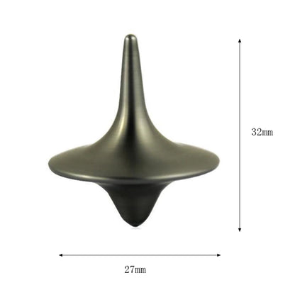 HookUpCo. Silver Metal Spinning Top Toy