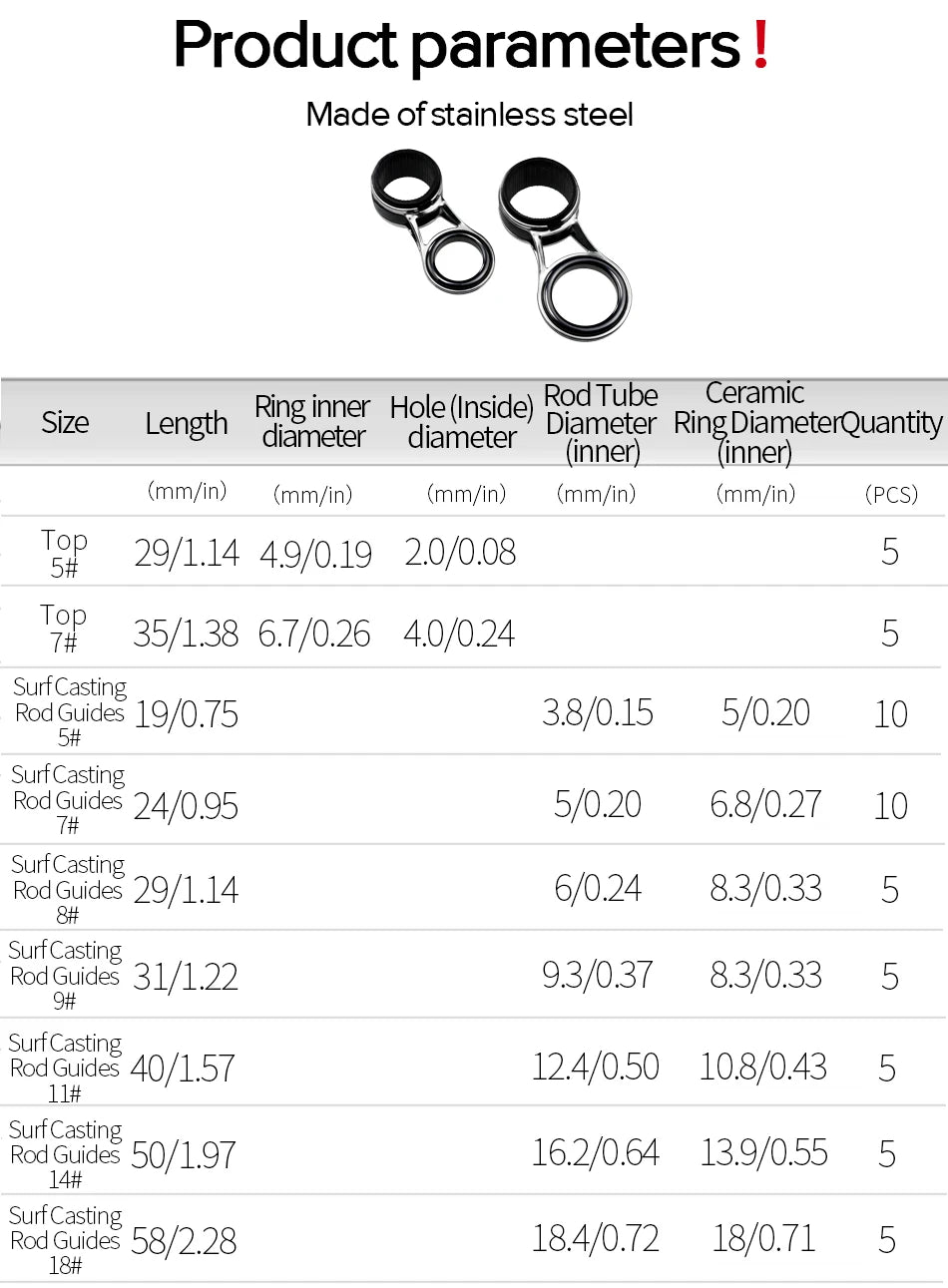 55-Piece Fishing Rod Guide Repair Kit - HookUpCo.