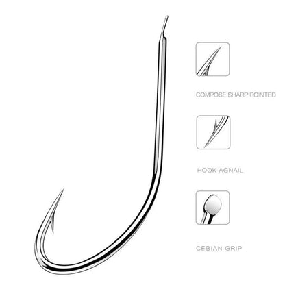 HookUpCo. High-Carbon Steel Circle Fishing Hooks - HookUpCo.