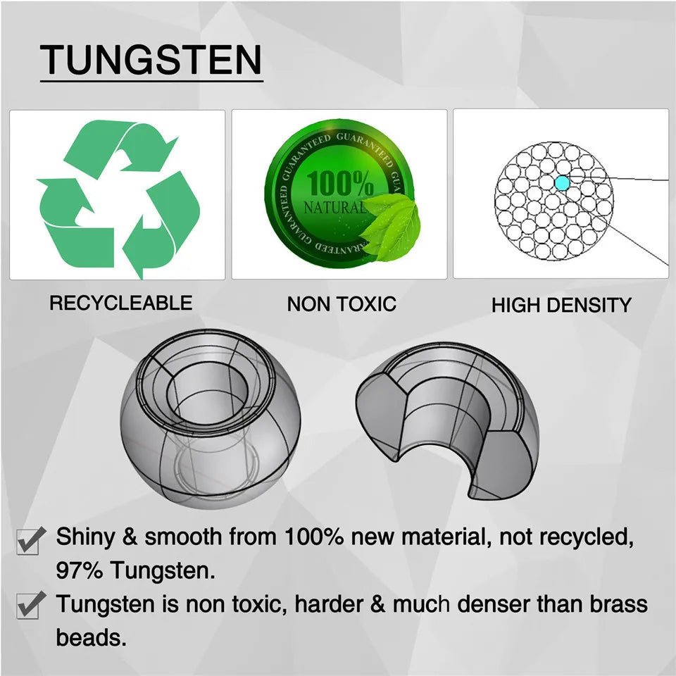 HookUpCo. Tungsten Bead Set 25pcs - HookUpCo.