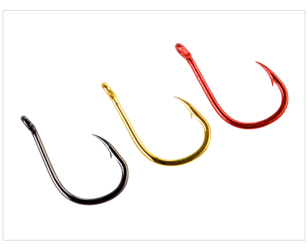 HookUpCo. High Carbon Fishing Hooks Set 100pcs