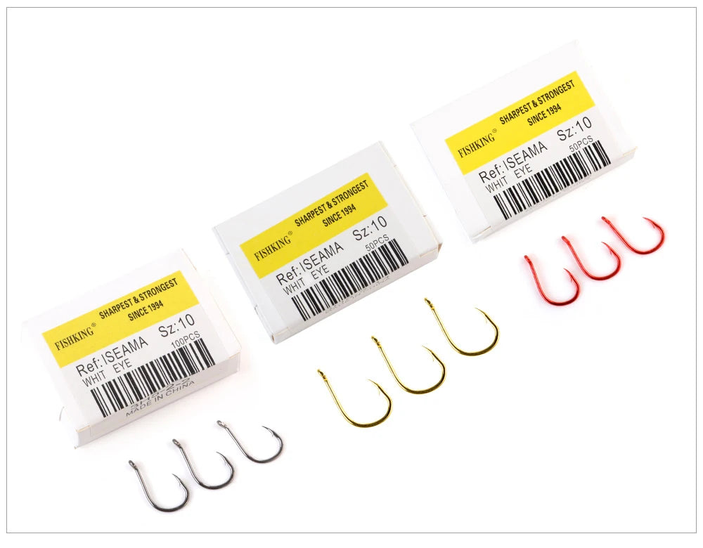 HookUpCo. High Carbon Fishing Hooks Set 100pcs