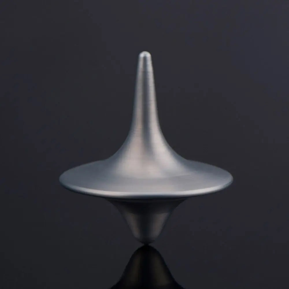 HookUpCo. Silver Metal Spinning Top Toy