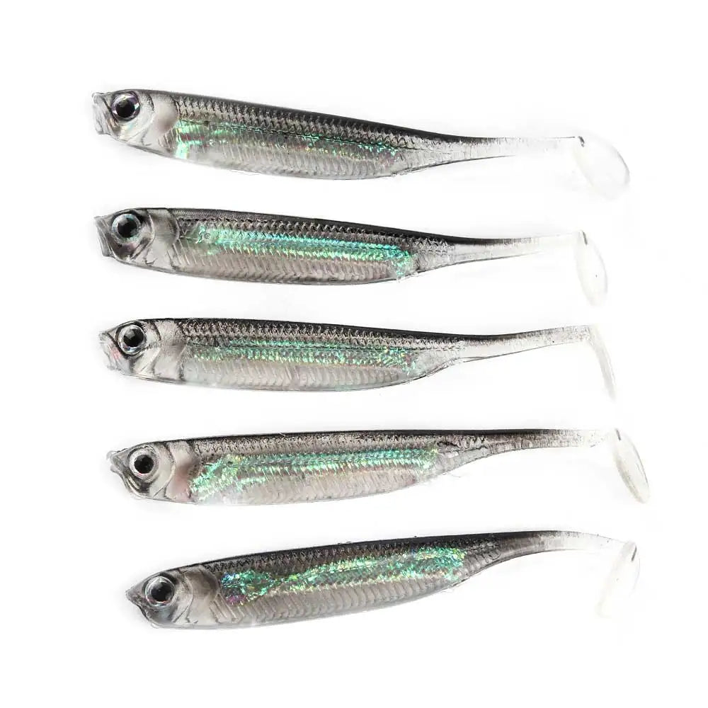 HookUpCo. Rainbow T Tail Fishing Lures - 5 Pack