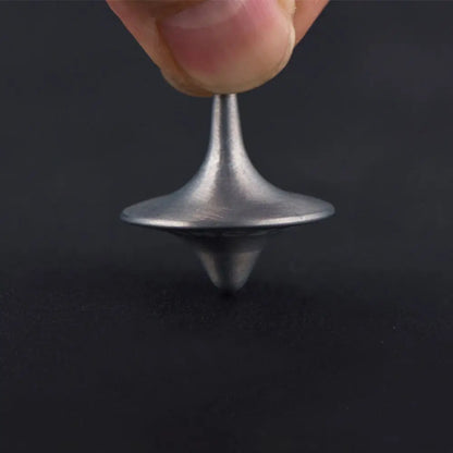 HookUpCo. Silver Metal Spinning Top Toy