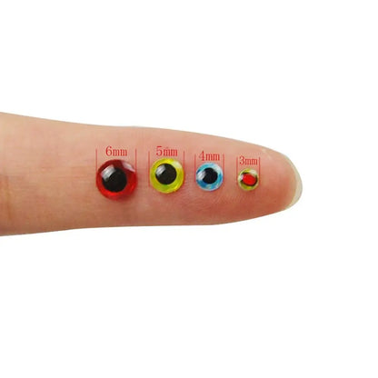 Mixed Color 3D Fishing Lure Eyes - 549 Pcs Set - HookUpCo.