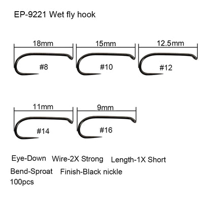 HookUpCo. 100 Barbless Fishing Hooks Set - HookUpCo.