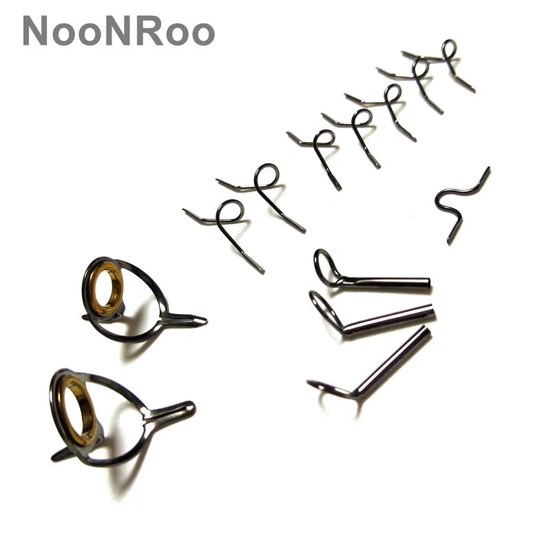 DIY Fly Rod Guide Kit with Gold Rings, 13 Pcs - HookUpCo.