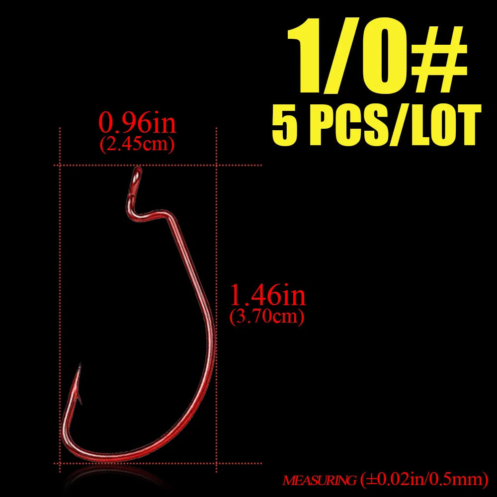 HookUpCo. High Carbon Steel Crank Worm Hooks - HookUpCo.