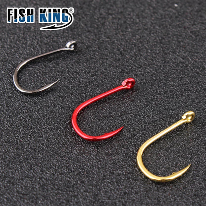 HookUpCo. High Carbon Fishing Hooks Set 100pcs