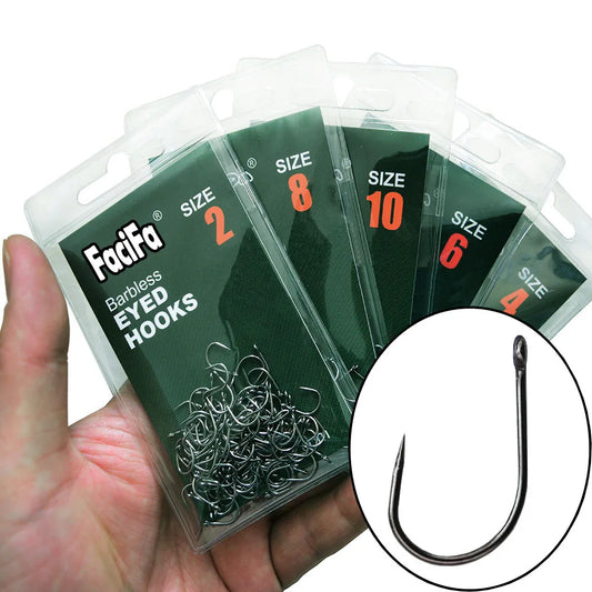 HookUpCo. 50 pcs Barbless Circle Carp Hooks - HookUpCo.