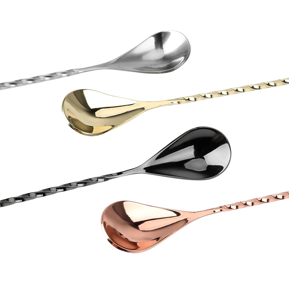 Stylish Stainless Steel Mixing Spoon for Bartenders