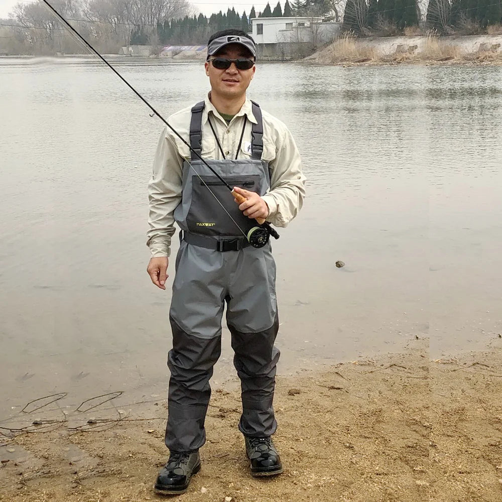 Breathable Waterproof Fishing Waders for All Sizes