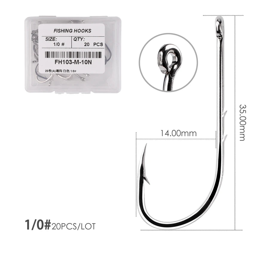 HookUpCo. Barbed Fishing Hooks Set for Carp - HookUpCo.