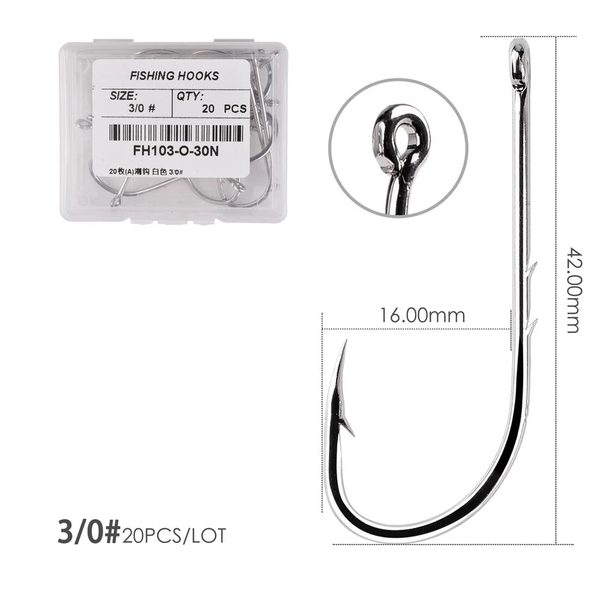 HookUpCo. Barbed Fishing Hooks Set for Carp - HookUpCo.