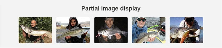Five people holding large freshwater fish outdoors, showcasing fishing gear and catches.