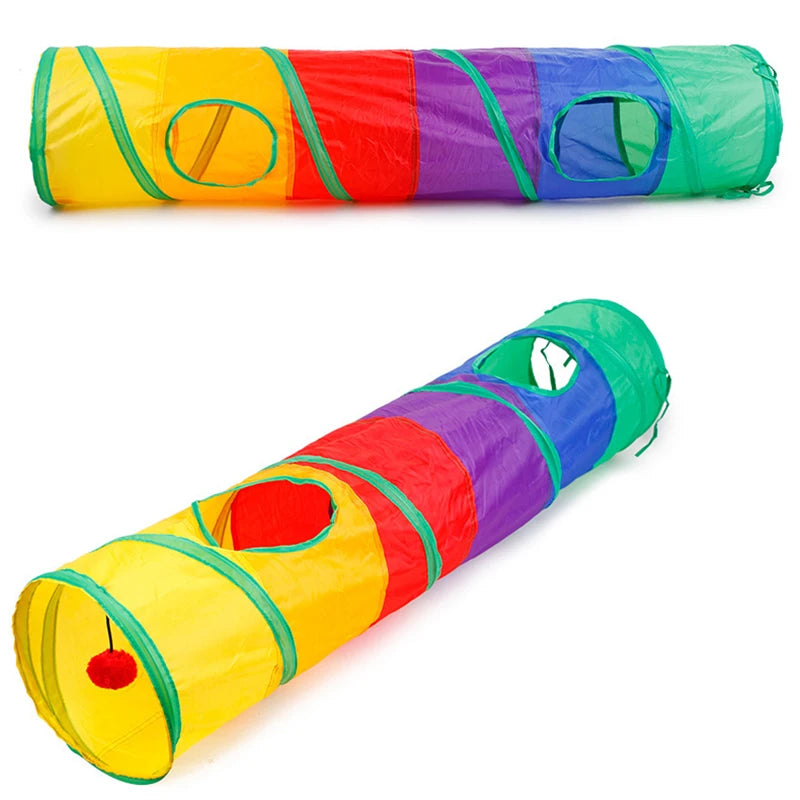 HookUpCo. Collapsible Cat Tunnel for Playtime Fun
