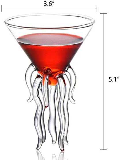 Whimsical Porcupine Fish Cocktail Glass Set