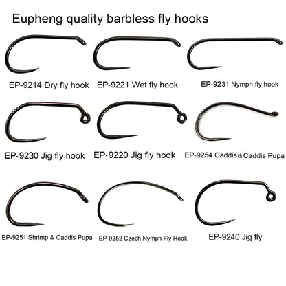 HookUpCo. 100 Barbless Fishing Hooks for Competition Anglers