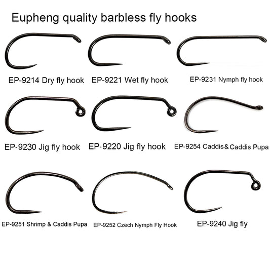 HookUpCo. 100 Barbless Fishing Hooks for Competition Anglers