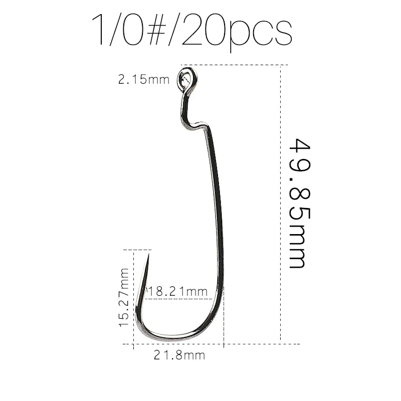 HookUpCo. Carbon Steel Crank Hooks - 20 Pack - HookUpCo.