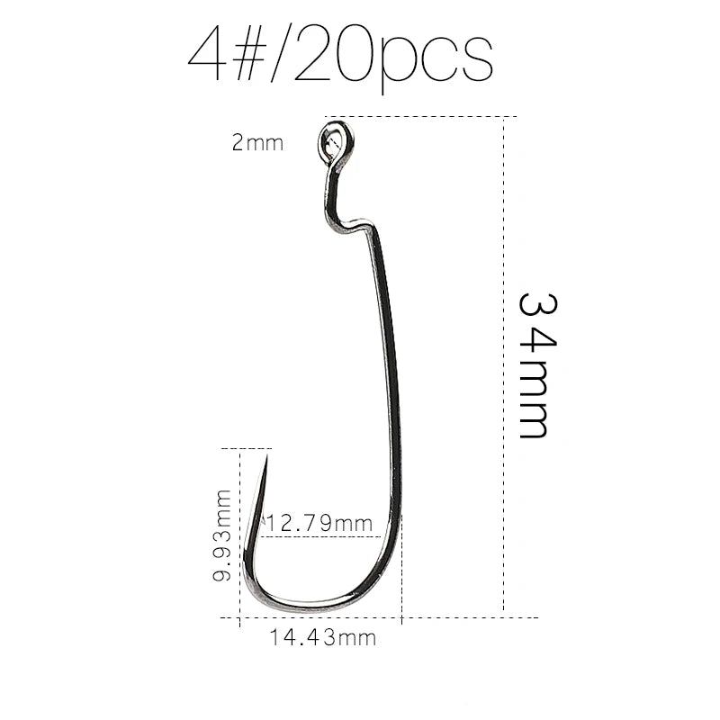 HookUpCo. Carbon Steel Crank Hooks - 20 Pack - HookUpCo.