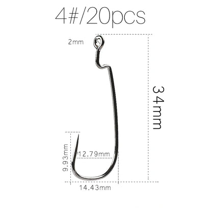 HookUpCo. Carbon Steel Crank Hooks - 20 Pack - HookUpCo.
