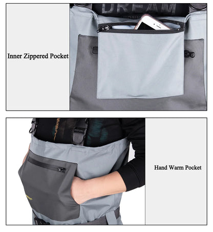 Breathable Waterproof Fishing Waders for All Sizes