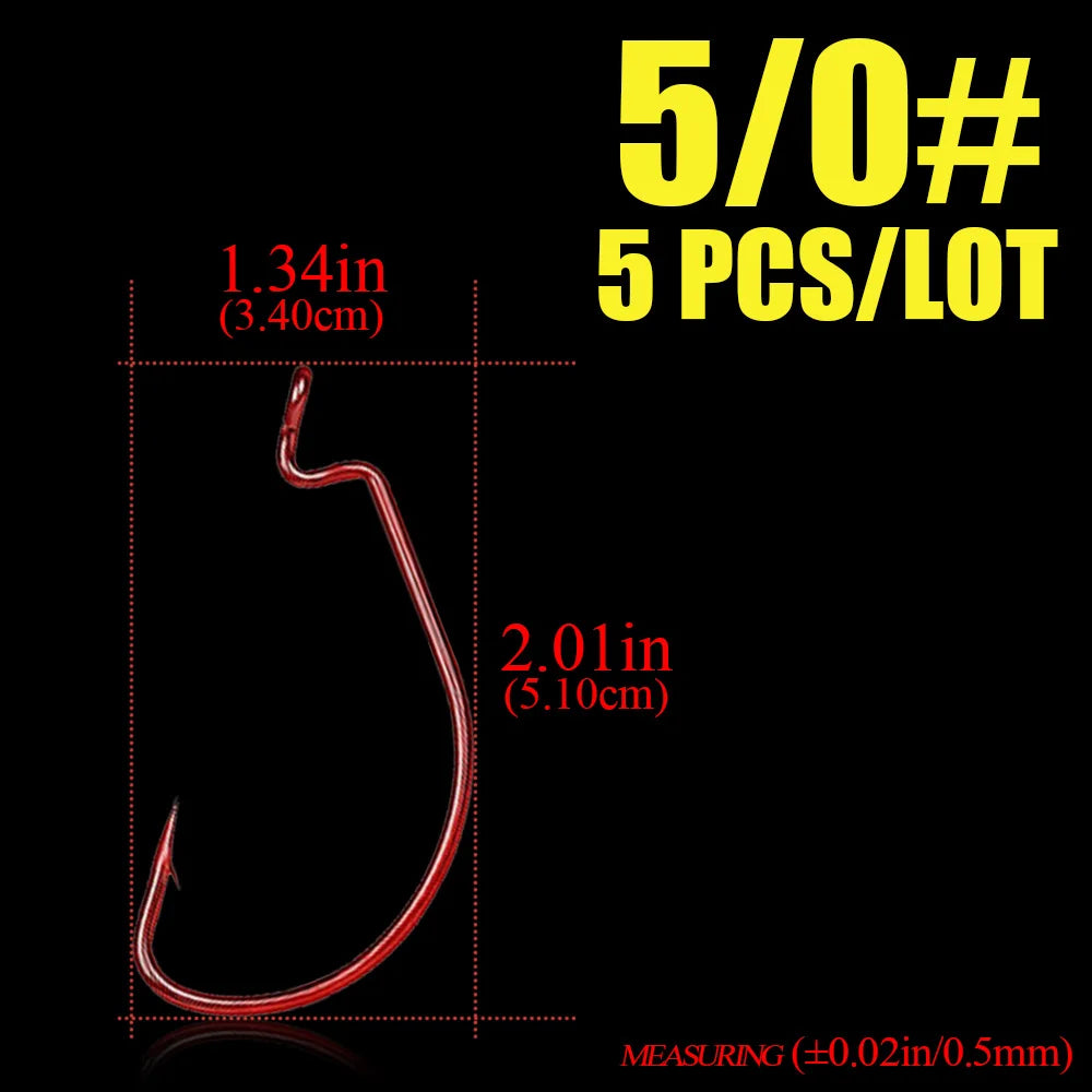 HookUpCo. High Carbon Steel Crank Worm Hooks - HookUpCo.