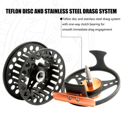 HookUpCo. Large Arbor Fly Fishing Reel, Durable Aluminum - HookUpCo.