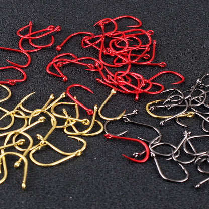 HookUpCo. High Carbon Fishing Hooks Set 100pcs