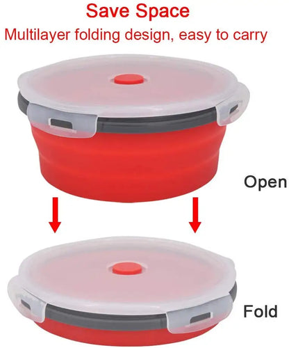 HookUpCo. Portable Silicone Folding Lunch Box