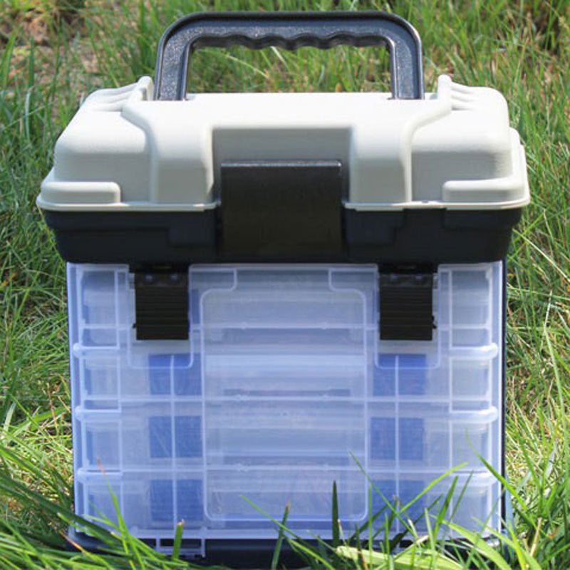 Portable Fishing Toolbox with Large Storage Capacity